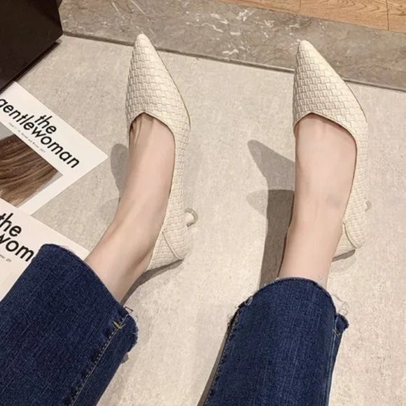 Women New autumn pointed toe pumps stiletto medium heel - Picture 5 of 9